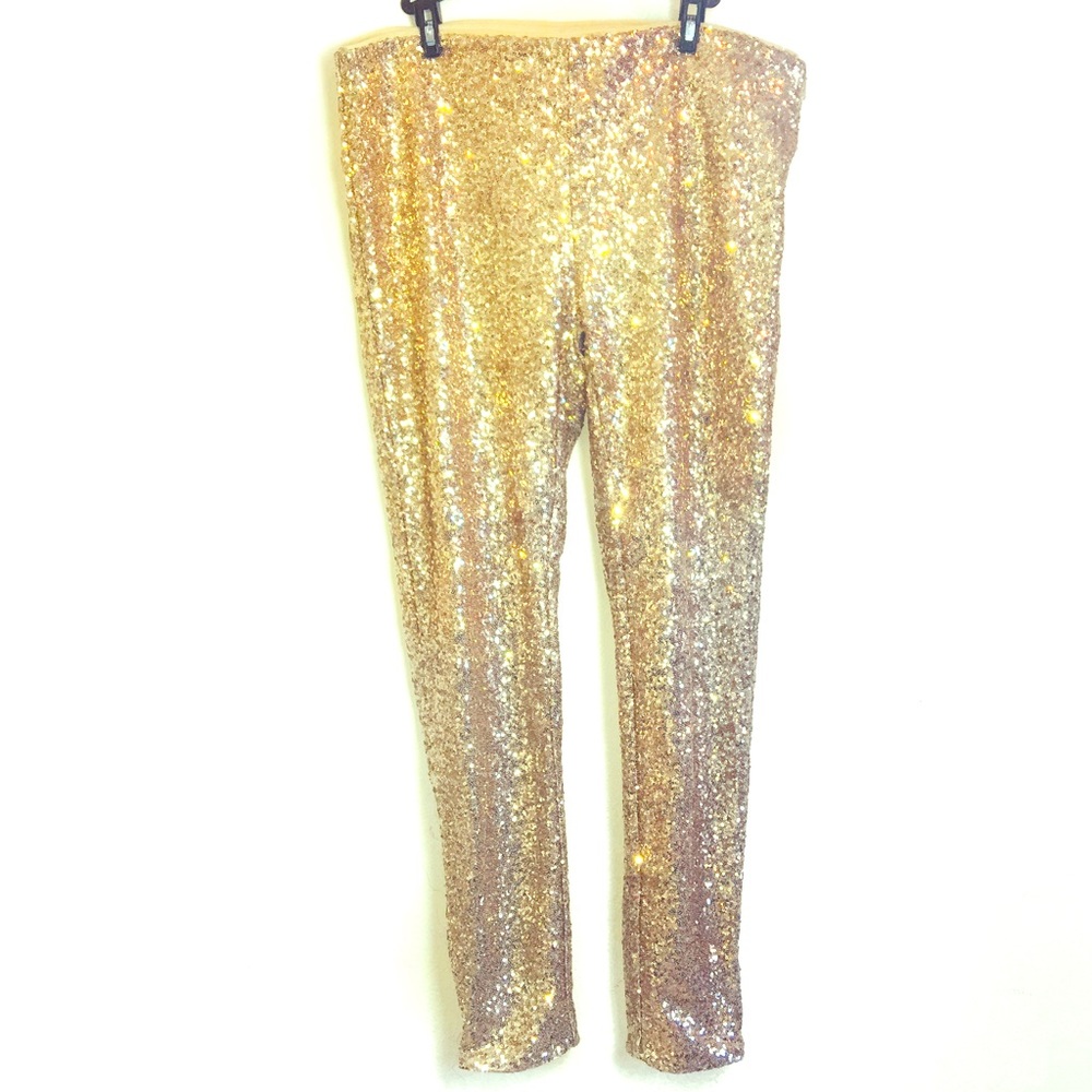 H & M Gold Sequin Pants